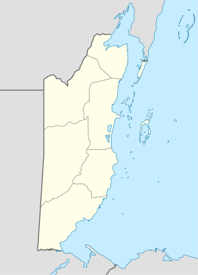 Mapa de localización de Belice