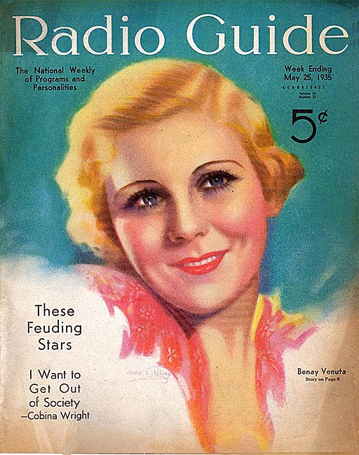 Benay Venuta by Charles E. Rubino - Radio Guide May 25, 1935