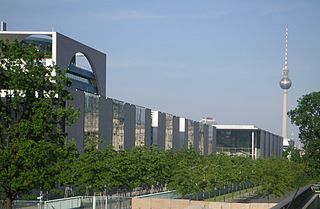 Federal Ribbon Arrangement of buildings in the government district in Berlin