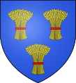 Brasão de Armas dos viscondes de Brosse : três escovas de ouro sob um fundo azul