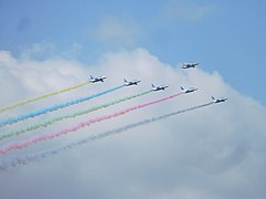 Blue Impulse at Arrival Ceremony of Olympic Flame, Tokyo 2020.jpg