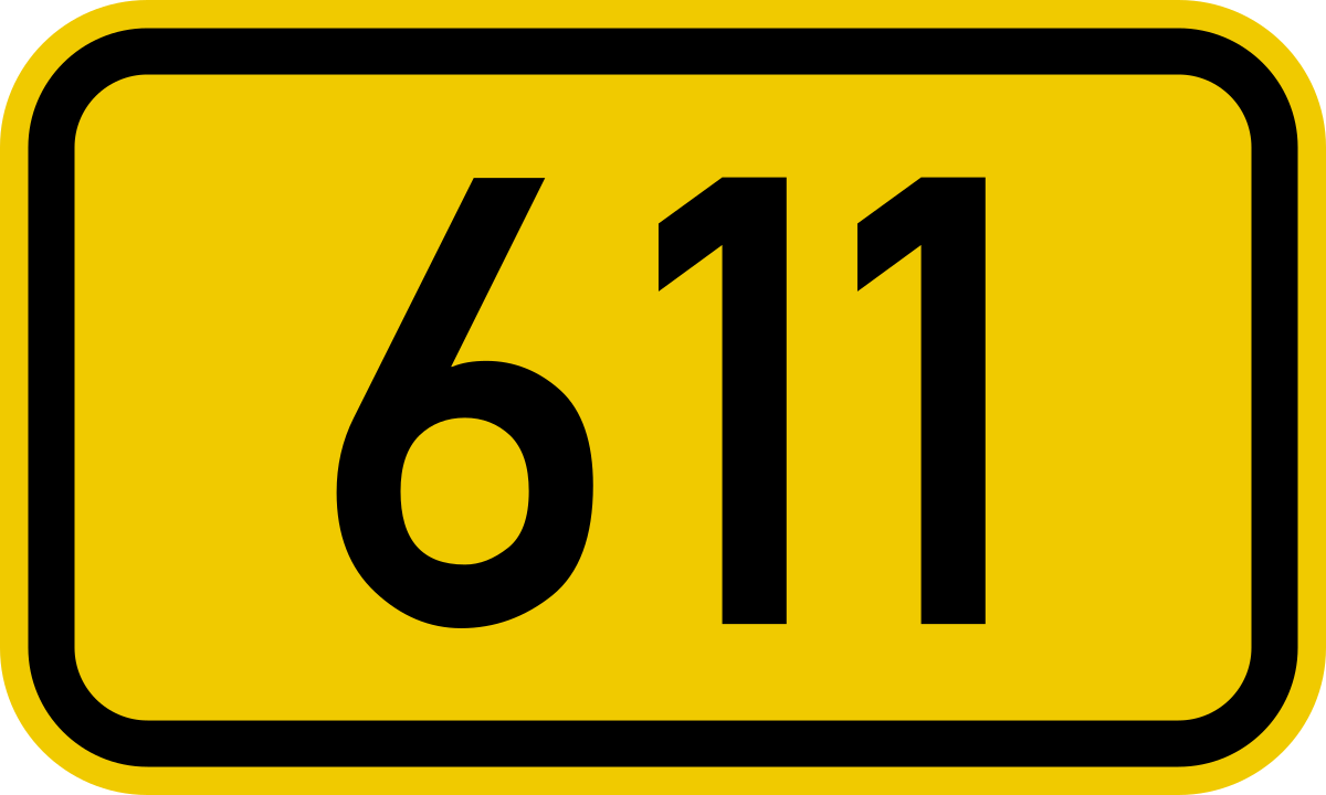 File:Bundesstraße 611 number.svg - Wikimedia Commons