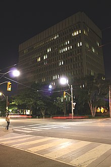 The Centre for Addiction and Mental Health in Toronto was recipient of a $10 million donation in 2011, the largest corporate mental health donation at the time. CAMH Toronto6520.jpg