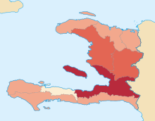 COVID-19 en Haití por departamento.svg