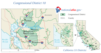 California's 10th congressional district Ca10 109.png