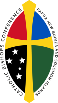 Logo of the Episcopal conference of Papua New Guinea and Solomon Islands. Catholic Bishops Conference Papua New Guinea and Solomon Islands.png