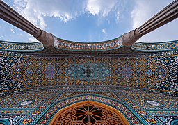 Ceiling of interance of a room in Atabaki sahn in Fatima Masumeh Shrine, Qom,Iran4