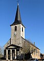 Église de l'Exaltation-de-la-Sainte-Croix Façade principale et clocher, y compris le péristyle