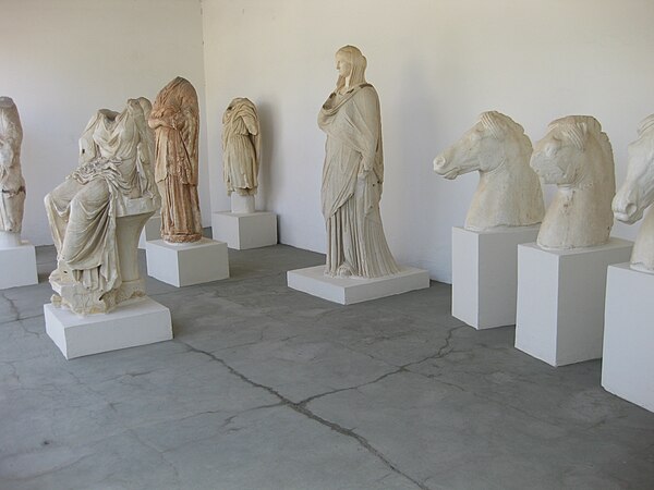 Exhibits in the archaeological museum of Chalcis.