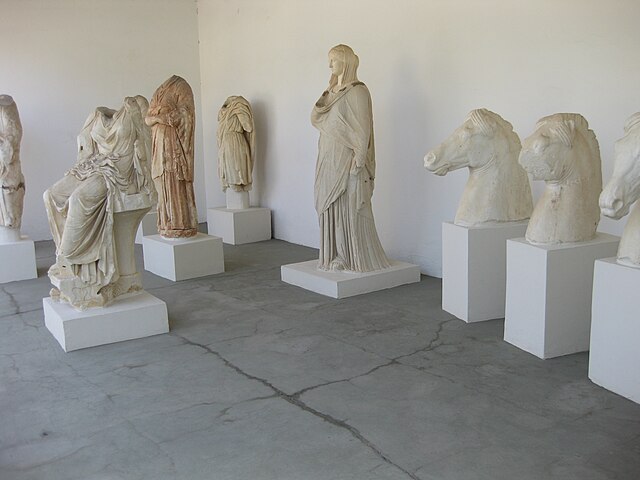 Exhibits in the archaeological museum of Chalcis.