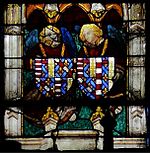 Chartres-Chapelle Vendôme-Armes-Jacques de Bourbon, Jeanne de Naples.jpg