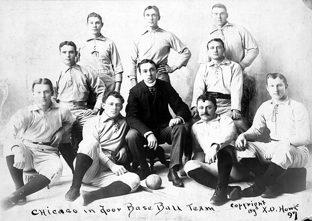 First photo of a softball team, Chicago, 1897