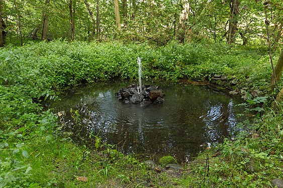 Christinero the small fountain, Christiansfeld, Denmark