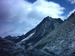 Cima Busazza (3326 m) dalla Vedretta di Presena.