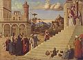 Entempligo de la Virgulino (ĉ. 1500), Gemäldegalerie Alte Meister, Dresdeno
