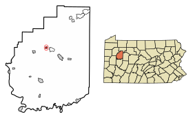 Clarion County Pennsylvania Incorporated and Unincorporated areas Shippenville Highlighted.svg