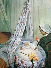 Jean Monet in His Cradle, of the baby with Julie Vellay