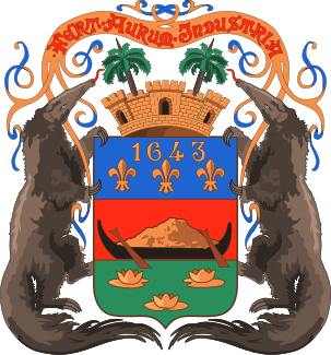 File:Coat of arms of French Guiana, according to the original displayed at the Museum Franconie, at Cayenne.svg