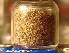 A collection of lake sediment containing the pink eggs of Triops longicaudatus Collected Eggs of Triops Longicaudatus.JPG