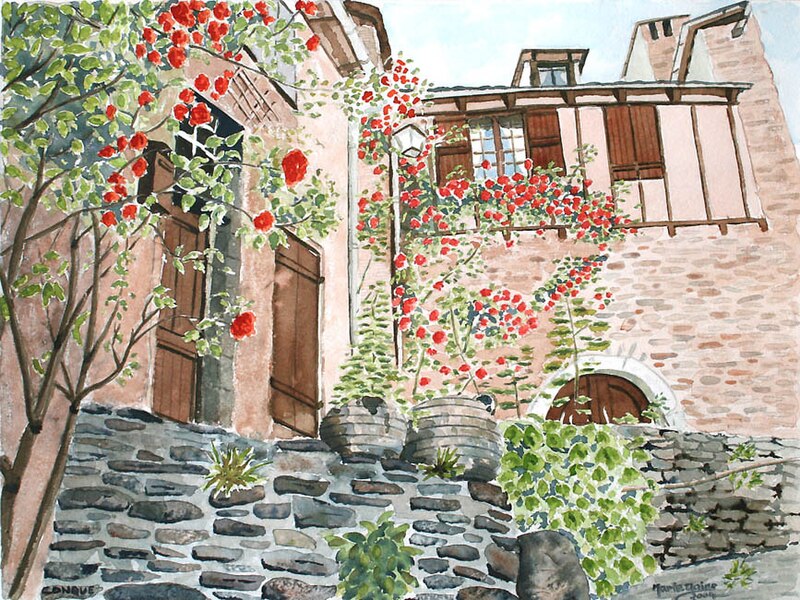 File:Conques - La maison aux roses rouges - MCL.jpg