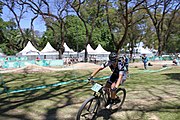 Deutsch: Radsport bei den Olympischen Jugendspielen 2018 Tag 10, 16. Oktober 2018 - Combined Criterium – XCC Qualifikation weiblich English: Cycling at the 2018 Summer Youth Olympics – Women's Combined Criterium – XCC Qualification on 16 October 2018.