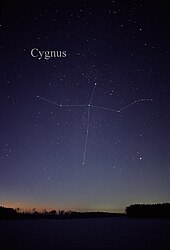 The constellation Cygnus as it can be seen by the naked eye, with the Northern Cross in the middle. CygnusCC.jpg