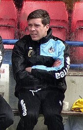 Clarke as manager of Bristol Rovers in 2016 Darrell Clarke 30-04-2016 1.jpg