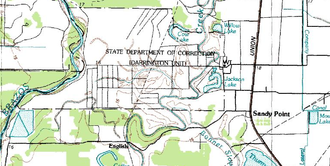 Topographic map, U.S. Geological Survey - July 1, 1984 DarringtonUnitTopographical.PNG