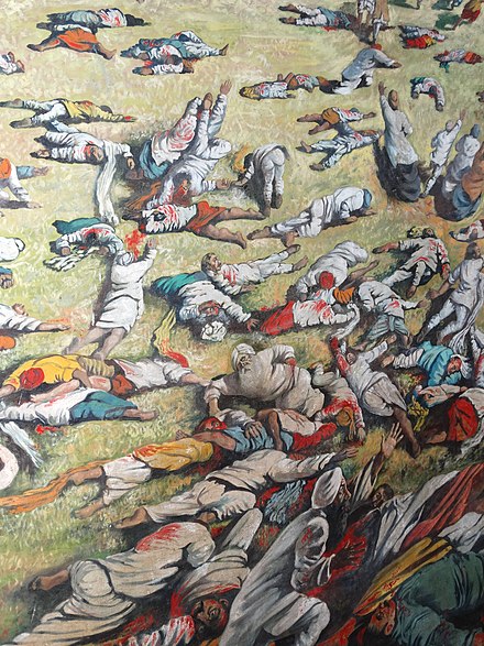 Mural depicting 1919 Amritsar massacre