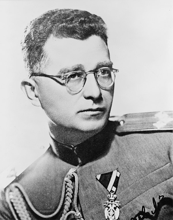 Colonel Draža Mihailović as a Yugoslav military attaché in Prague, Czechoslovakia in 1937