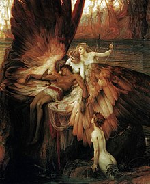 Herbert James Draper: The Lament for Icarus (1898) Häufig wiederkehrendes Bildmotiv innerhalb des Spiels