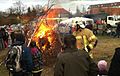 Easter fire in Berlin-Karow (Germany).