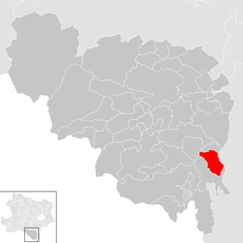 Poloha obce Edlitz v okrese Neunkirchen (klikacia mapa)