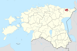 Karte von Estland, Position von Landgemeinde Jõhvi (Jõhvi vald) hervorgehoben
