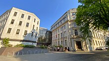 The main entrance facing Market Road, with Block A to the left and Block C to the right Essex County Hall.jpg