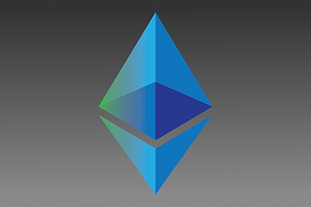 The logo of Ethereum, the second largest cryptocurrency