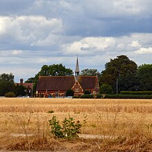 Looking across the fields toward the Parish Church Eton Wick church - geograph.org.uk - 5981824.jpg
