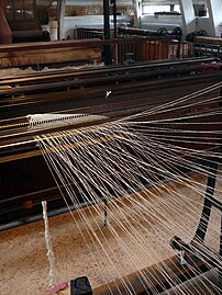 Kettschärmaschine in der Tuchfabrik Müller in Euskirchen