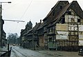 Gröperstraße i 1985. Fagverkshus som har forfalt i DDR-tiden