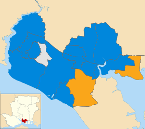 Fareham UK local election 2018 map.svg