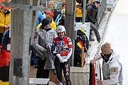 Deutsch: 2. und finaler Lauf der Juniorinnen bei den 33. FIL Juniorenweltmeisterschaften 2018 in Altenberg/Erzgebirge am 1. Februar 2018 (Namen der Abgebildeten in den Kategorien) English: 2nd and final run female juniors at the 2018 33th FIL Junior World Championships at Februar 1st alt Altenberg, Germany (names in categories)