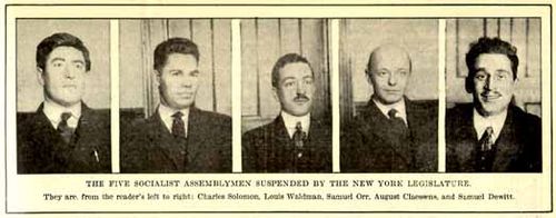 The Five Socialist Assemblymen Suspended by the New York State Legislature[100]