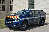 Ford Ranger double cab in French National Gendarmerie livery