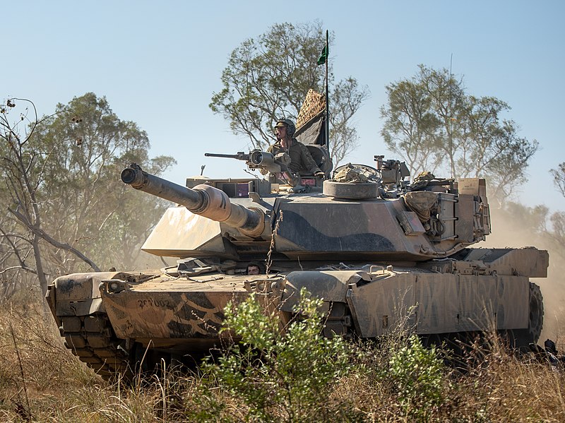 File:Front view of an Australian M1A1 tank during Koolendong 2021.jpg