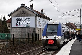 Havainnollinen kuva linjasta Belfortista Delleen