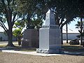 Southeastern Drag Racing Hall of Fame monument, with International Drag Racing Hall of Fame monument in background.