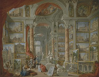 <i>Modern Rome</i> Painting by Giovanni Paolo Panini