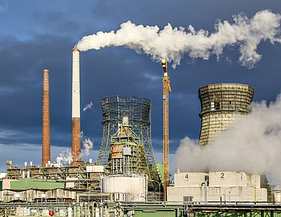 Фабрика земли. Мировая промышленность. Factory Chimney. Фото 6. промышленные и хозяйственные объекты.. Birds pollute refinery.