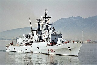 Italian frigate <i>Granatiere</i> (F 585) Soldati-class frigate