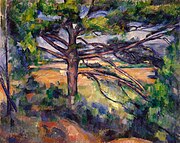 Stor fyr og rød jord, af Paul Cézanne.jpg